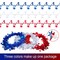 3 Rolls Tinsel Stars Wire Garlands, 26 Feet Red White Blue Star Tinsel Garlands for Wreath Making, Gift Wrapping and DIY Craft Projects